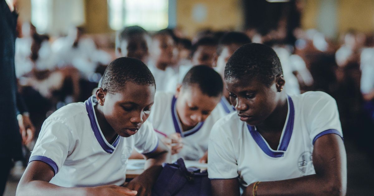 Nigerian students studying together after JAMB